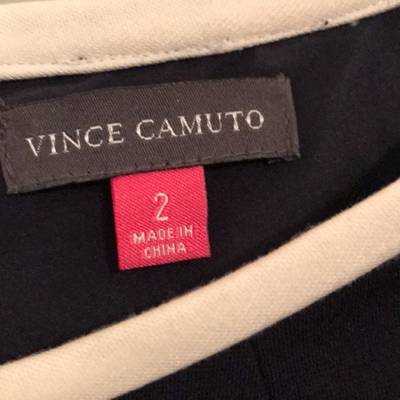 EUC VINCE CAMUTO CHIC NAVY DRESS SIZE 2. FULLY LINED. FRONT AND BACK ZIPPER - Picture 5 of 7